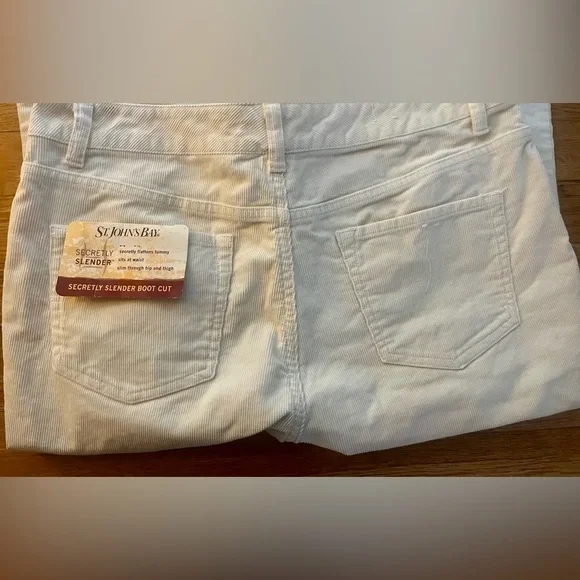 NEW St John’s Bay Secretly Slender Corduroy Pants Sz 10 - Picture 8 of 8
